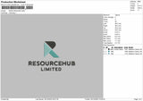 RESOURCEHUB Logo Embroidery File 6 sizes