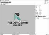 RESOURCEHUB Logo Embroidery File 6 sizes