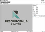 RESOURCEHUB Logo Embroidery File 6 sizes