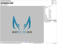 Rex Lives Embroidery File 4 size