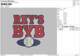 REY'S Embroidery File 6 sizes