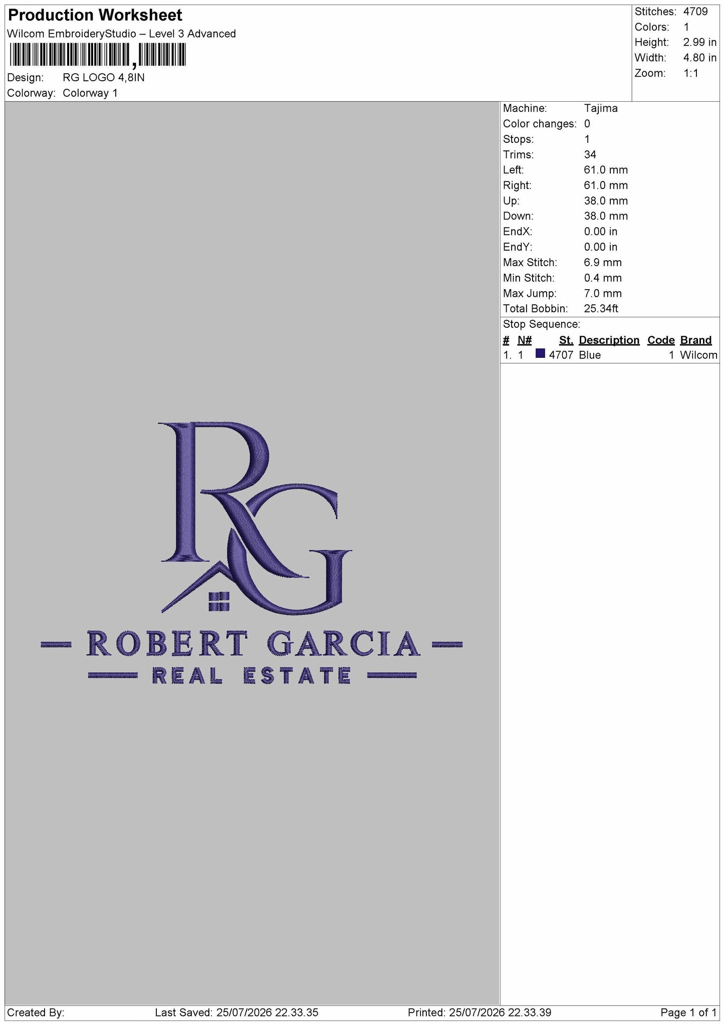 Rg Text Embroidery Machine Design File 6 sizes