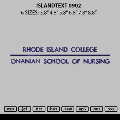 Islandtext 0902 Embroidery File 6 sizes