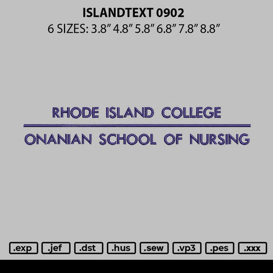 Islandtext 0902 Embroidery File 6 sizes