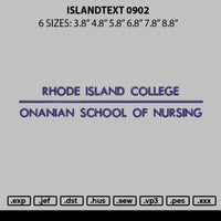Islandtext 0902 Embroidery File 6 sizes