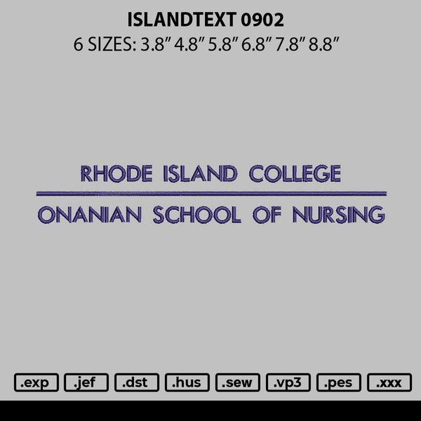Islandtext 0902 Embroidery File 6 sizes