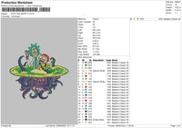 Rick And Morty 03 Embroidery File 5 sizes