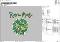 Rick And Morty Embroidery File 10 size