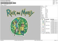 Rick And Morty Embroidery File 10 size
