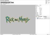 Rick And Morty Txt Embroidery File 4 size