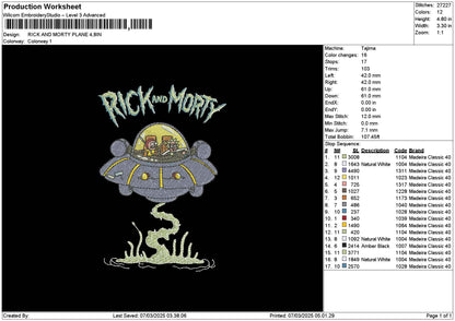 Rickufotext Embroidery File 6 sizes