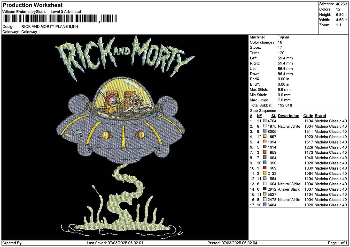 Rickufotext Embroidery File 6 sizes