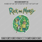 Rick And Morty Embroidery File 10 size