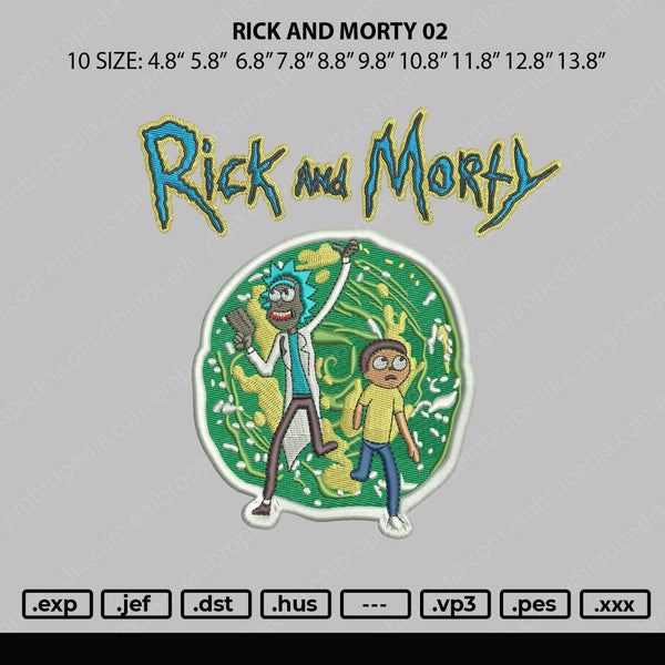 Rick And Morty Embroidery File 10 size