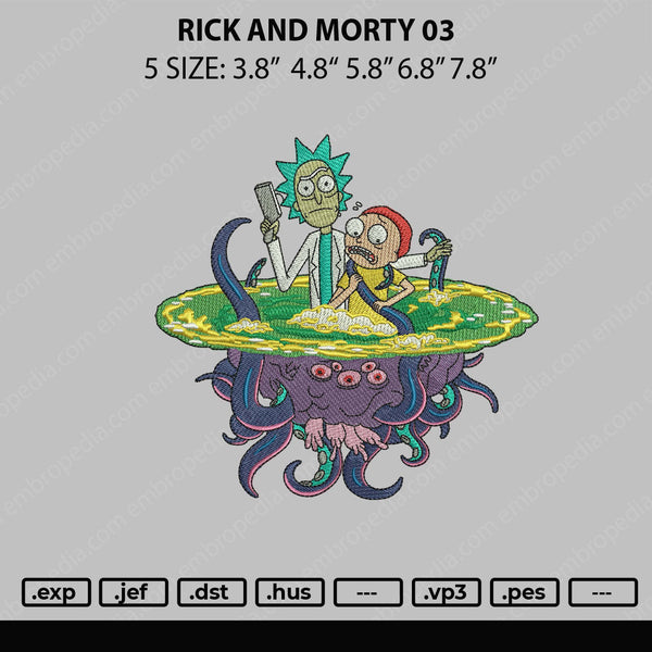 Rick And Morty 03 Embroidery File 5 sizes