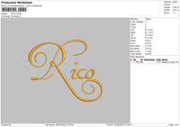 Rico Embroidery File 4 size