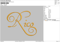 Rico Embroidery File 4 size