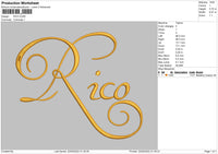 Rico Embroidery File 4 size