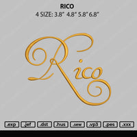 Rico Embroidery File 4 size