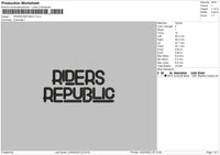Riders Republic Embroidery File 4 size