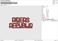 Riders Republic Embroidery File 4 size