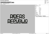 Riders Republic Embroidery File 4 size
