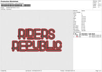 Riders Republic Embroidery File 4 size