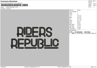 Riders Republic Embroidery File 4 size