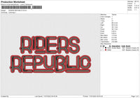 Riders Republic Embroidery File 4 size