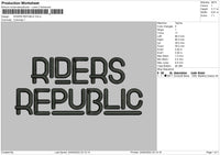Riders Republic Embroidery File 4 size