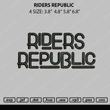 Riders Republic Embroidery File 4 size