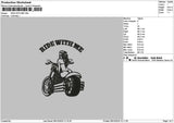 Ridetext 0810 Embroidery File 6 sizes