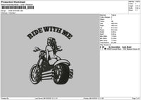 Ridetext 0810 Embroidery File 6 sizes