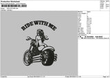 Ridetext 0810 Embroidery File 6 sizes