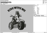Ridetext 0810 Embroidery File 6 sizes