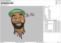 Riki Rick Embroidery File 4 size