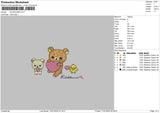 Rilakkuma Embroidery File 4 size