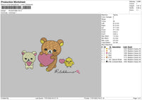 Rilakkuma Embroidery File 4 size