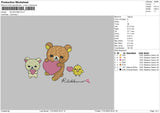 Rilakkuma Embroidery File 4 size
