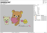 Rilakkuma Embroidery File 4 size