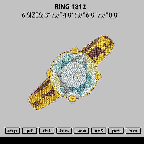 Ring 1812 Embroidery File 6 sizes