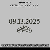 Rings 0913 Embroidery File 6 sizes