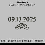 Rings 0913 Embroidery File 6 sizes