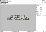 Rizelletext Embroidery File 6 sizes