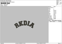 Rkdiatext Embroidery File 6 sizes