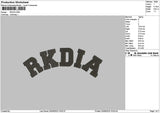 Rkdiatext Embroidery File 6 sizes