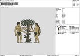Snaketree Embroidery File 6 sizes