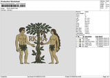 Snaketree Embroidery File 6 sizes