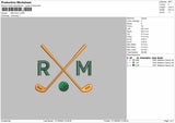 RM_GOLF  Embroidery File 4 sizes