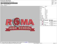 Roma High Embroidery File 4 size